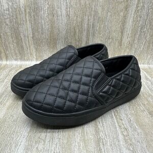 Tredsafe Women's 6 Fiona Slip Resistant Shoes Genuine Black Quilted Leather‎